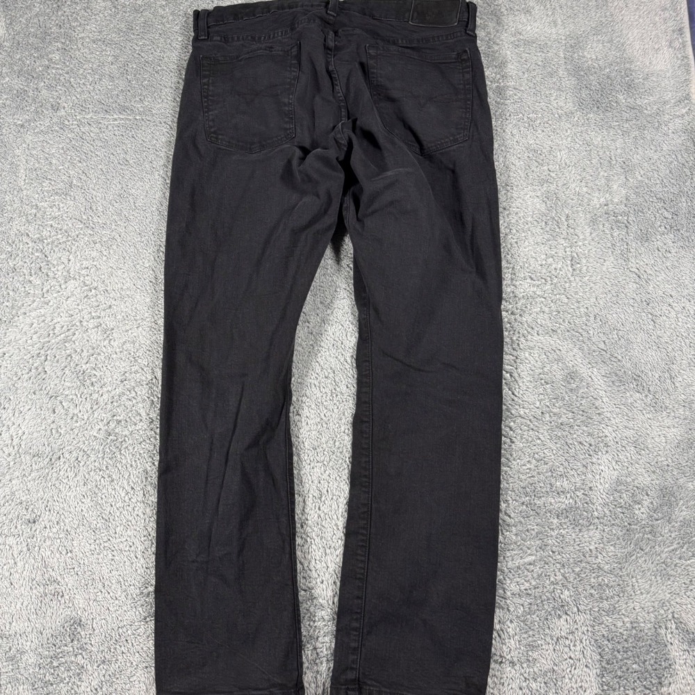 Polo Ralph Lauren Varick Slim Straight Jeans Mens 34x30 Black Denim Pants - Picture 6 of 8